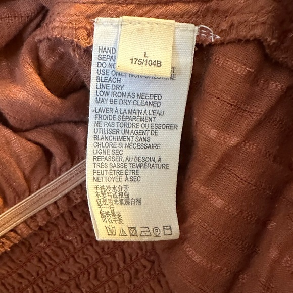 Free People If You Had My Love Rust Long Sleeve Blouse size Large - Picture 6 of 7